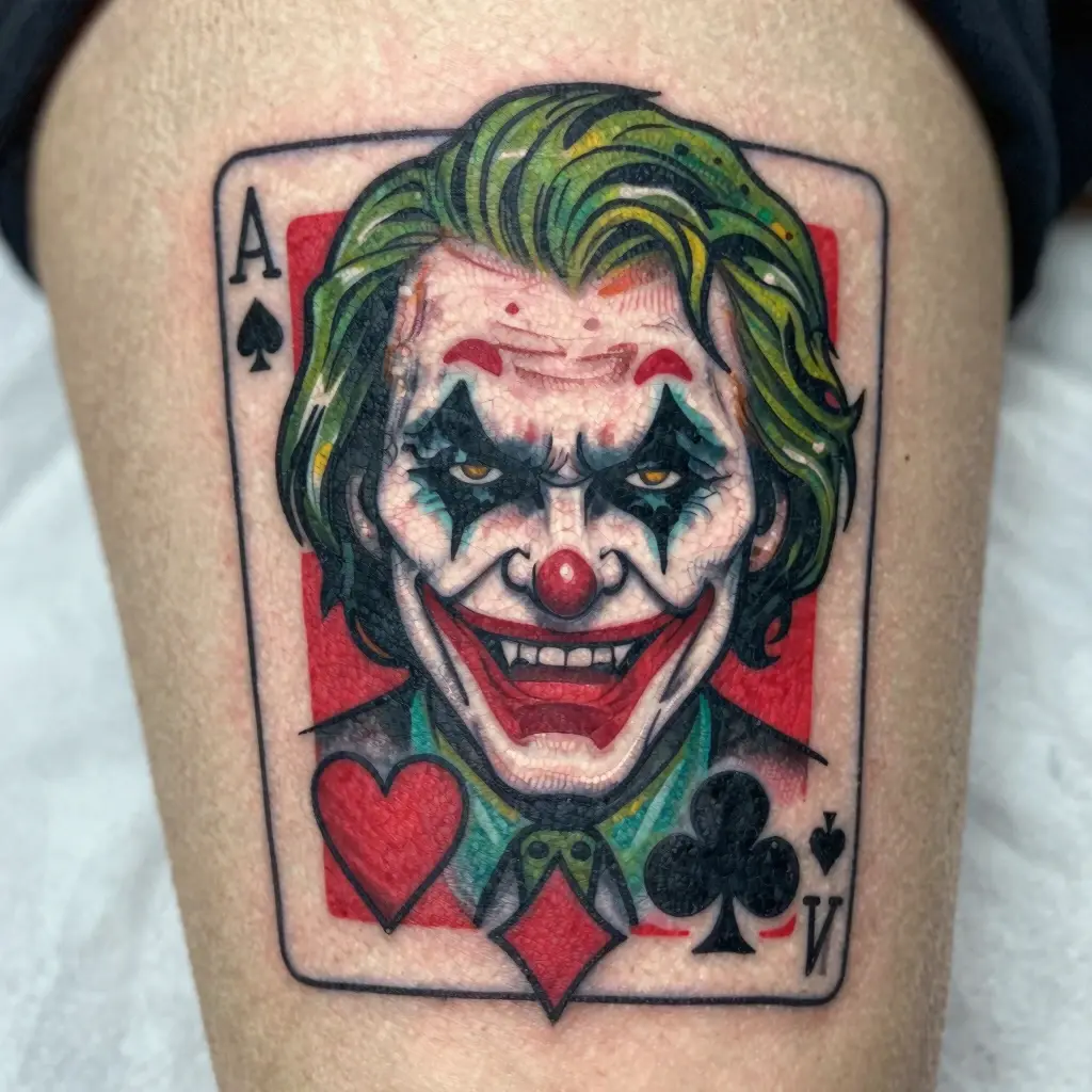 joker tattoo cards