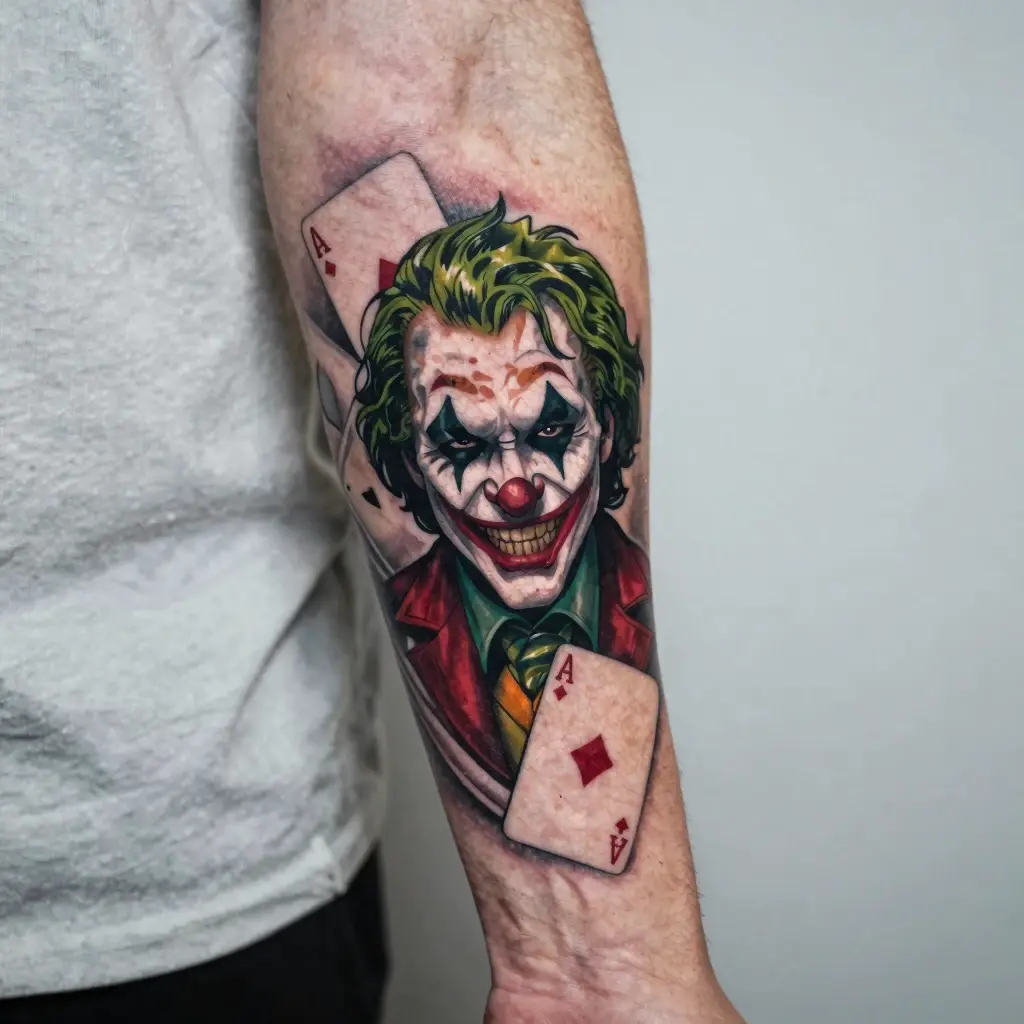 joker tattoo cards