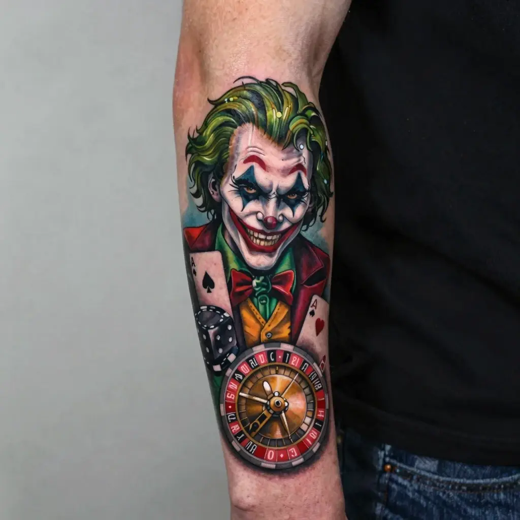 joker tattoo cards