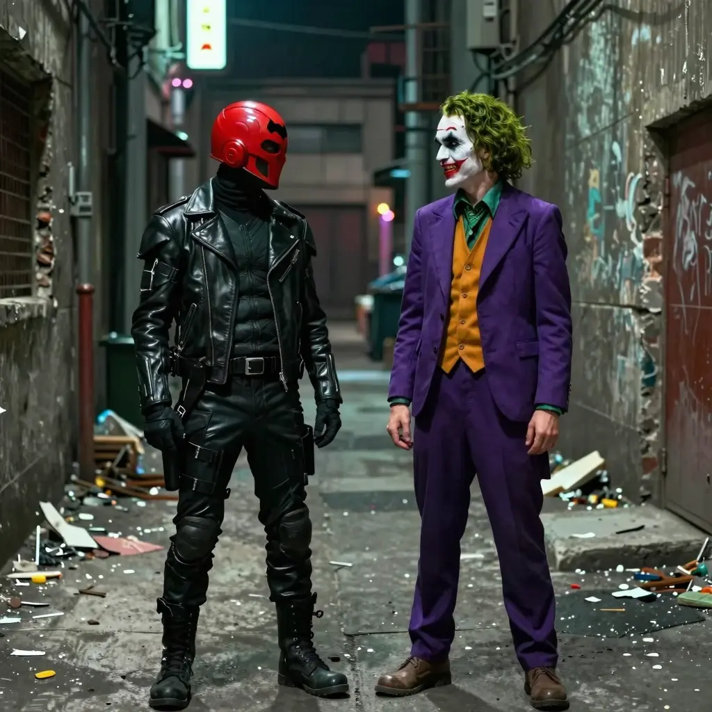 red hood and joker