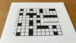 practical joke crossword puzzle clue
