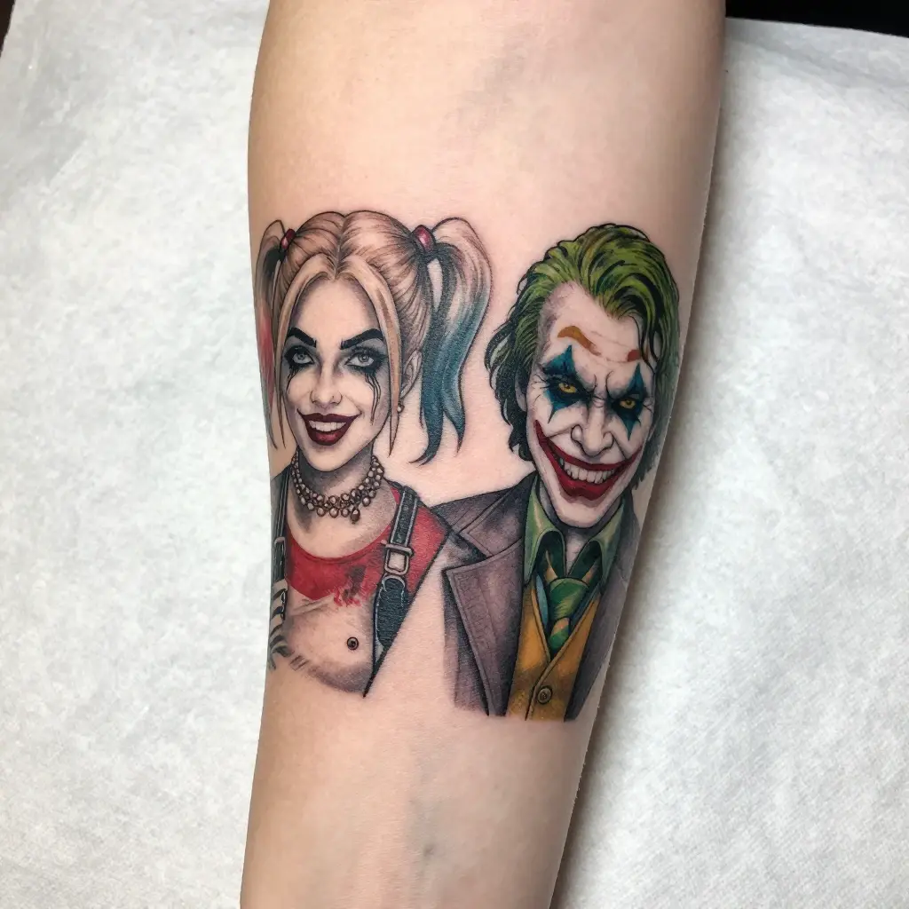 tattoos of harley quinn and joker