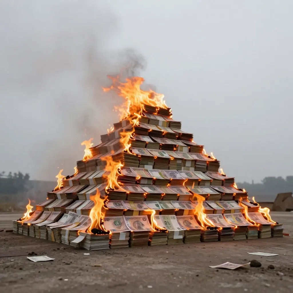 joker burning money