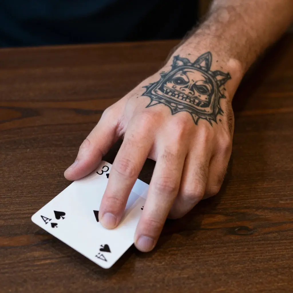joker tattoo in hand